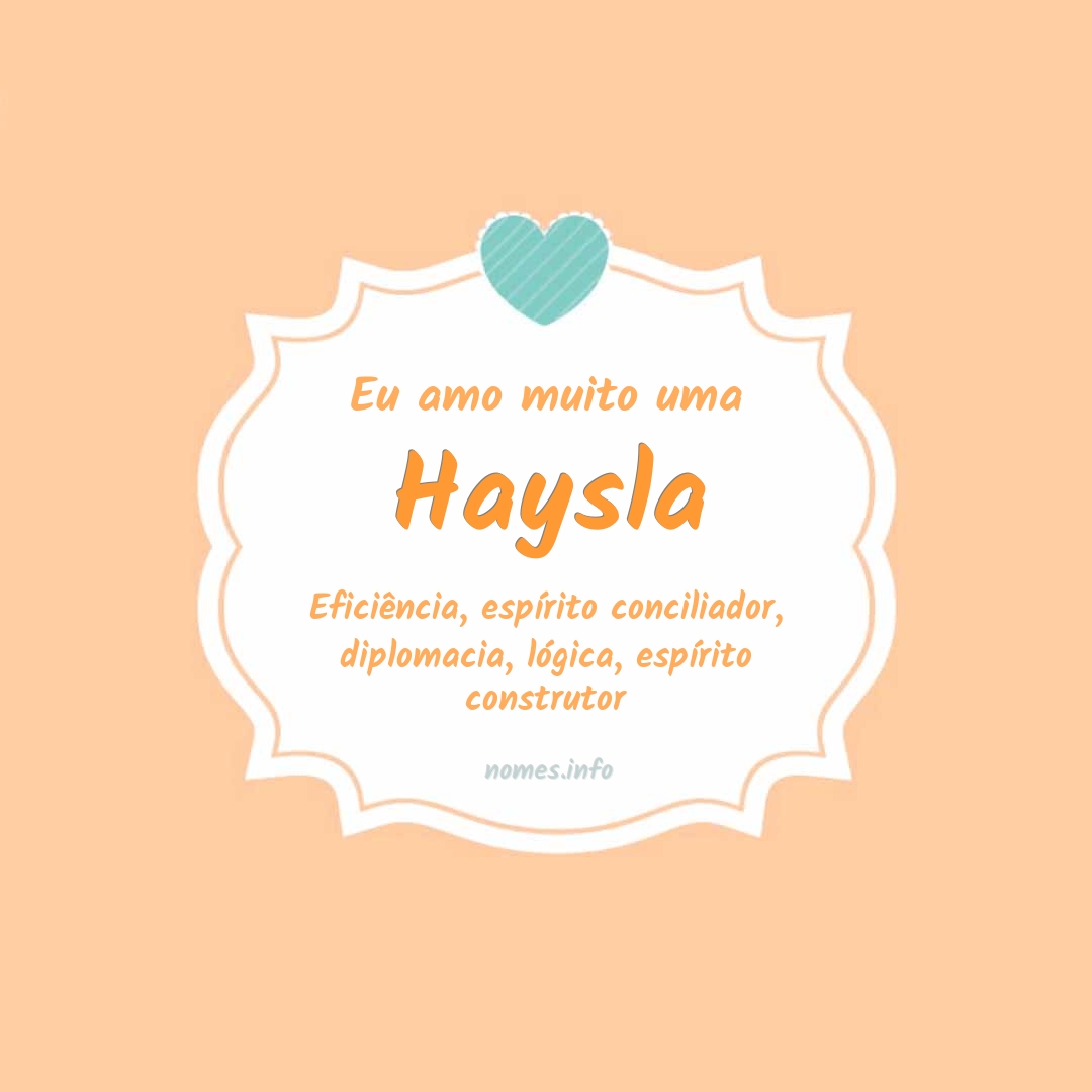 Eu amo muito Haysla