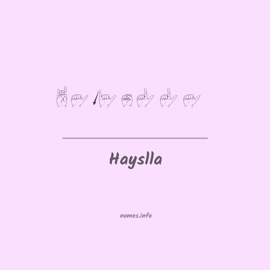 Hayslla em Libras