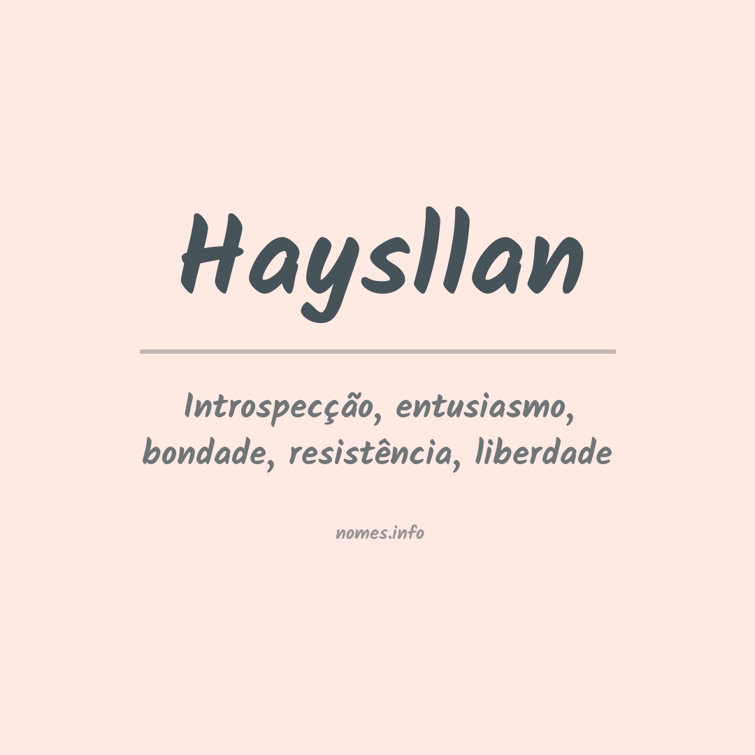 Significado do nome Haysllan