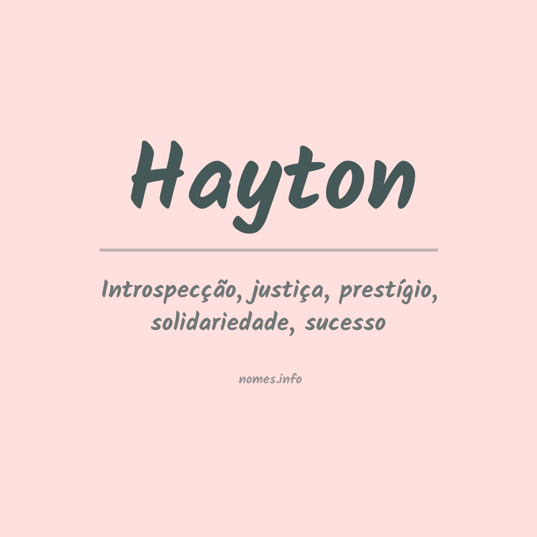 Significado do nome Hayton