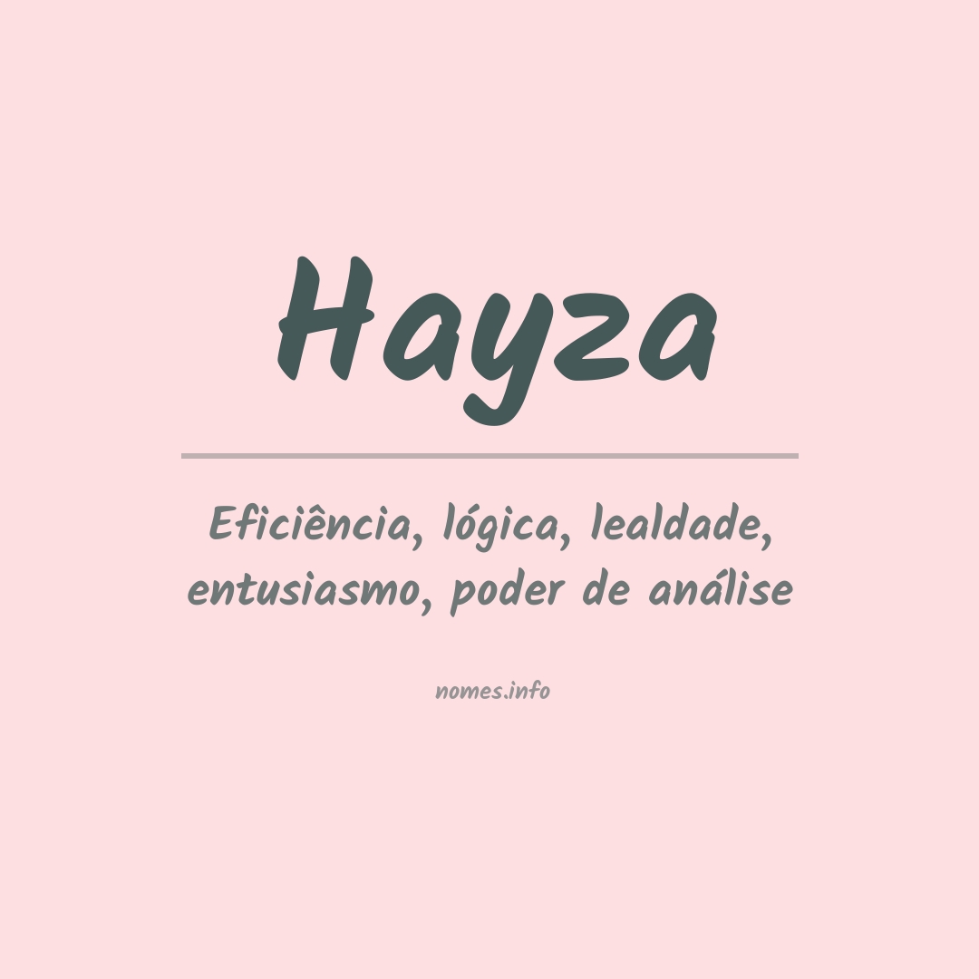 Significado do nome Hayza