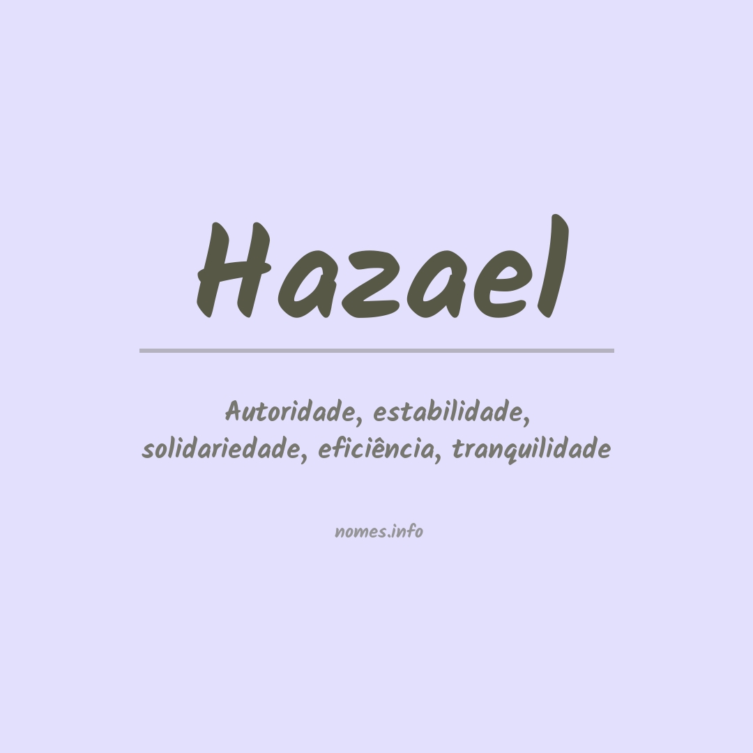 Significado do nome Hazael