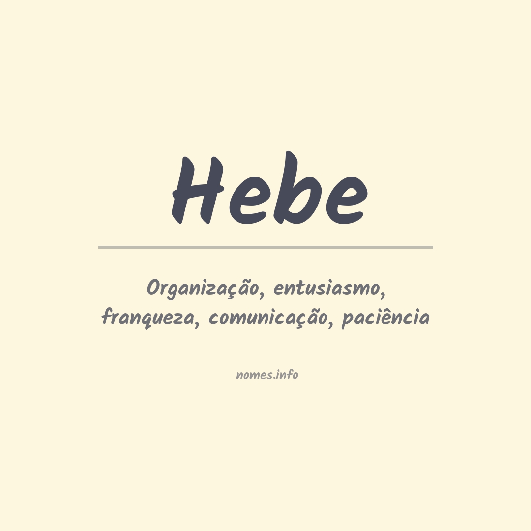 Significado do nome Hebe