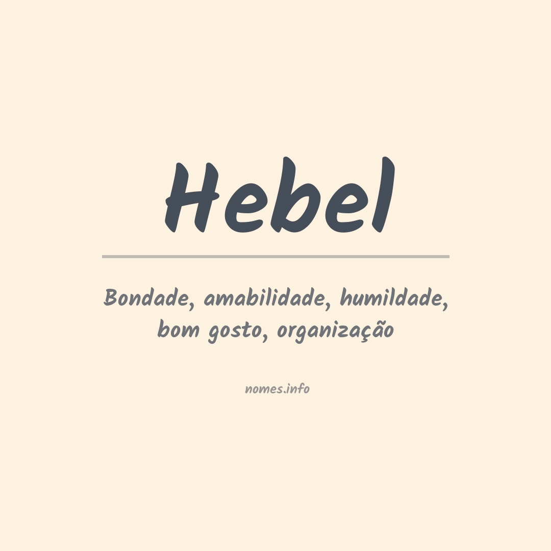 Significado do nome Hebel