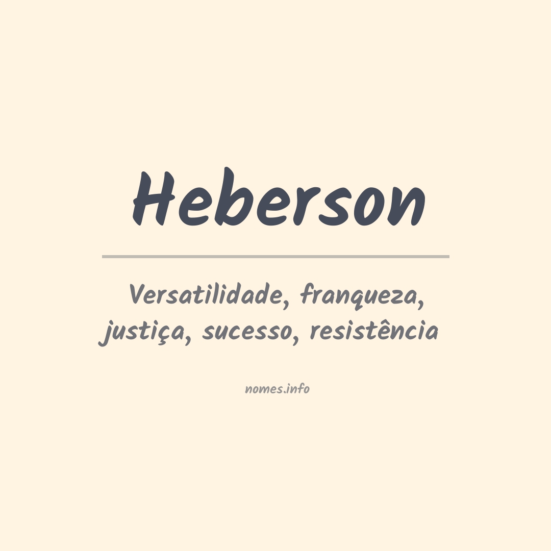 Significado do nome Heberson
