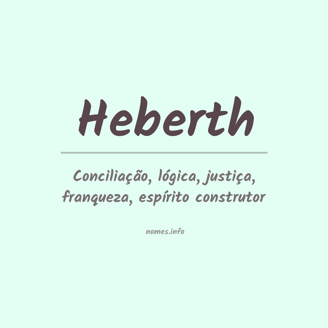 Significado do nome Heberth