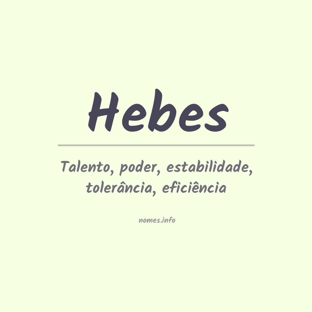 Significado do nome Hebes