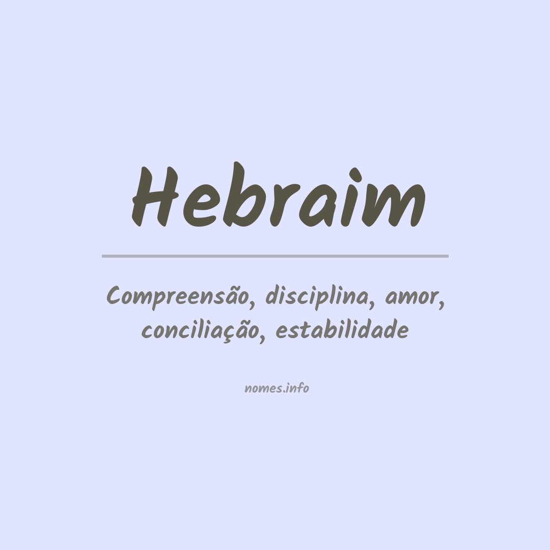 Significado do nome Hebraim