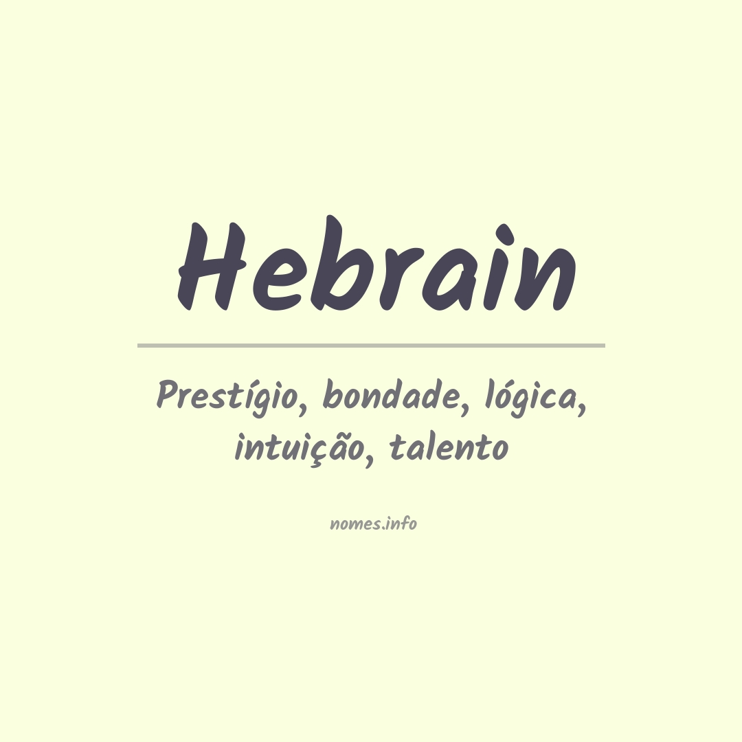 Significado do nome Hebrain