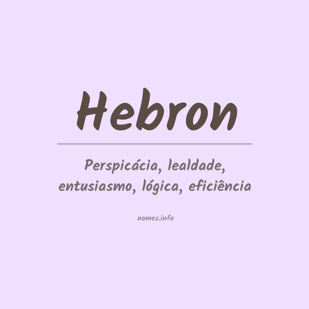 Significado do nome Hebron