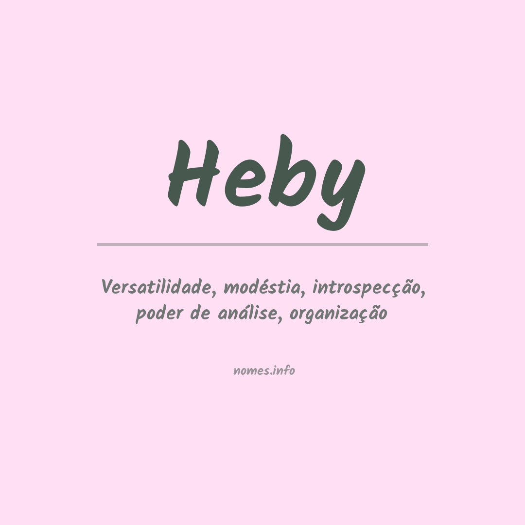 Significado do nome Heby