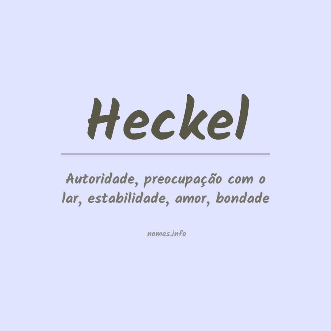 Significado do nome Heckel