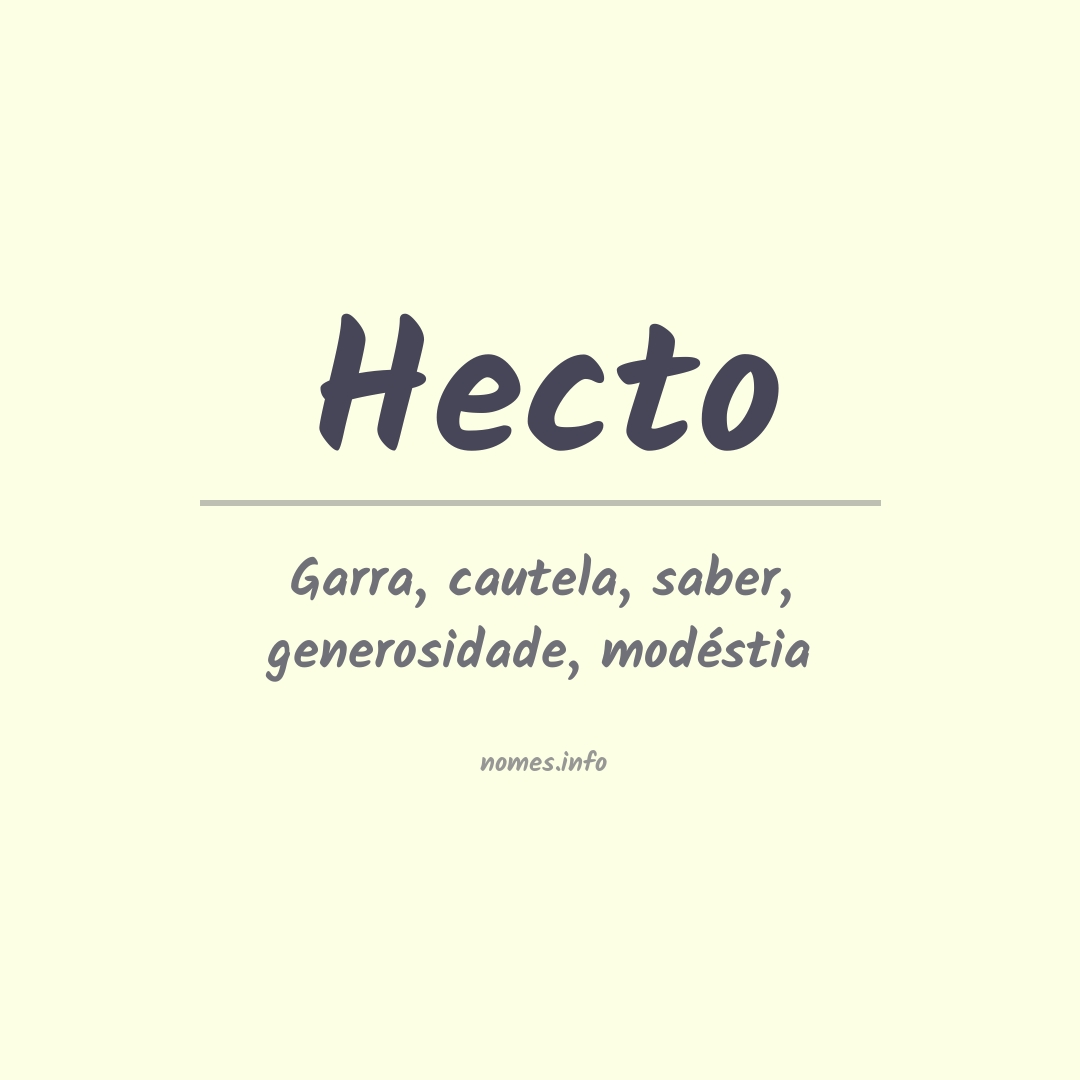 Significado do nome Hecto