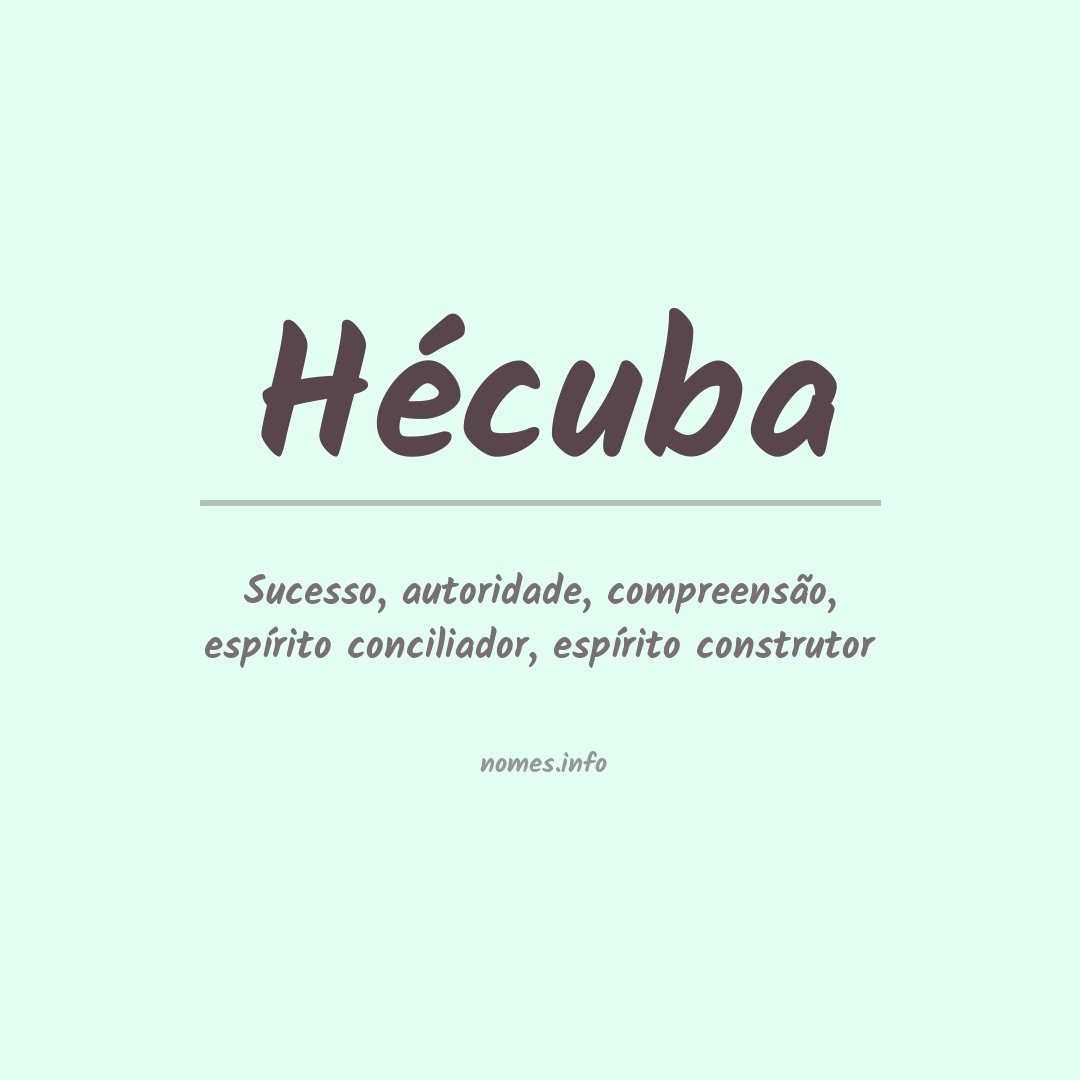 Significado do nome Hécuba