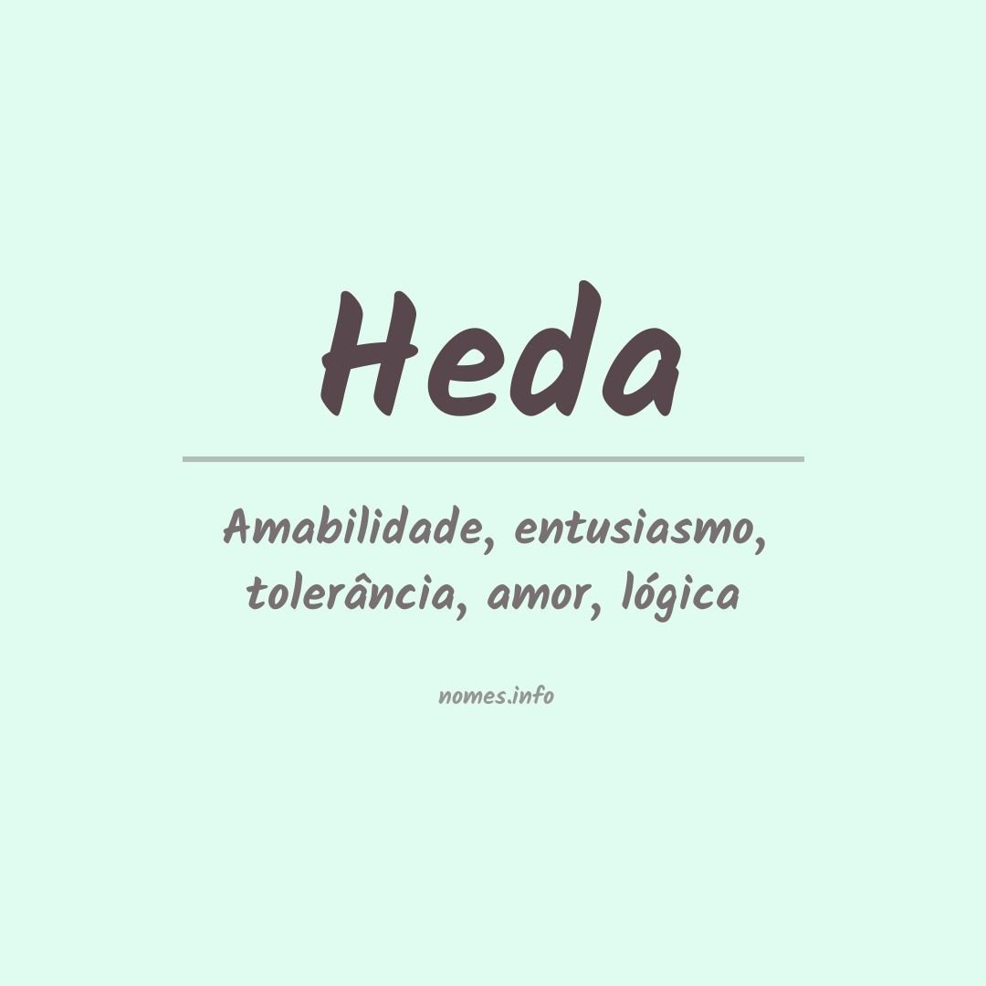 Significado do nome Heda