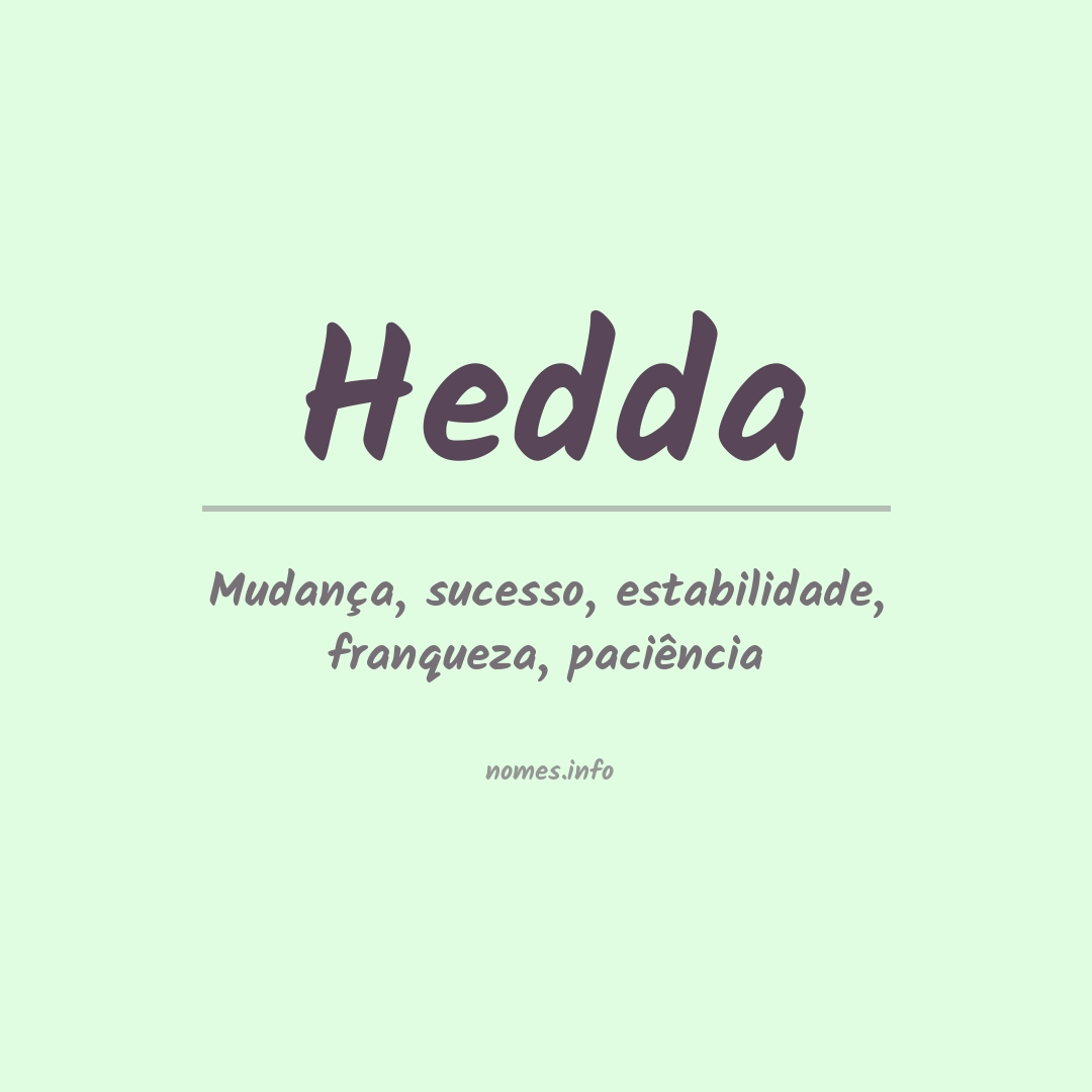 Significado do nome Hedda