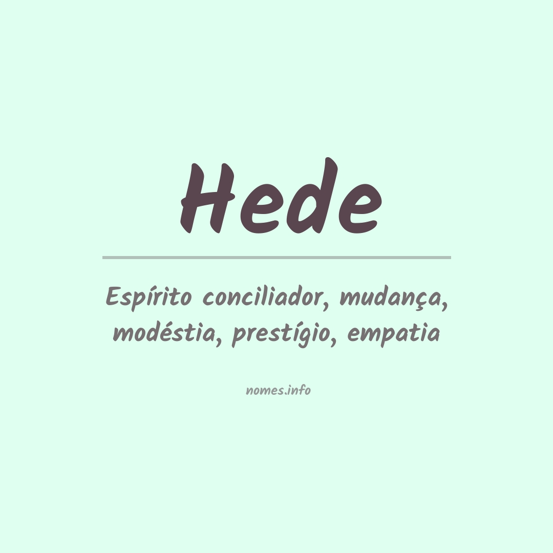 Significado do nome Hede