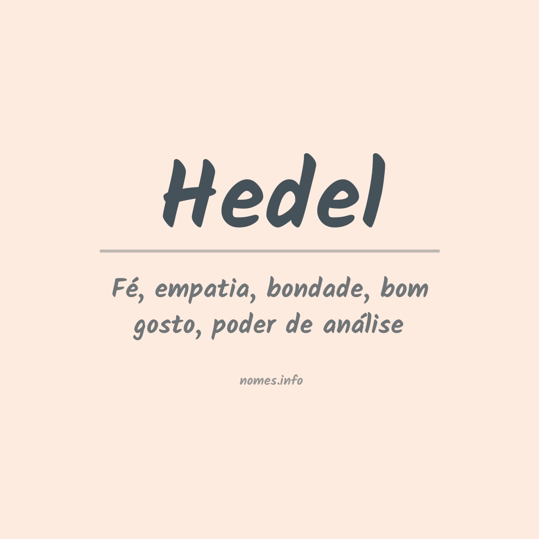 Significado do nome Hedel