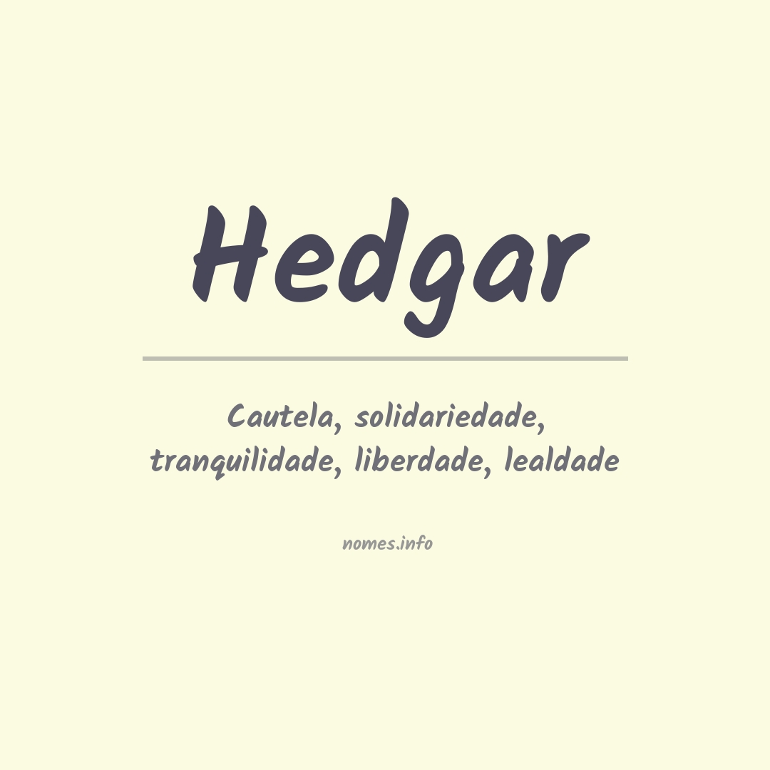 Significado do nome Hedgar