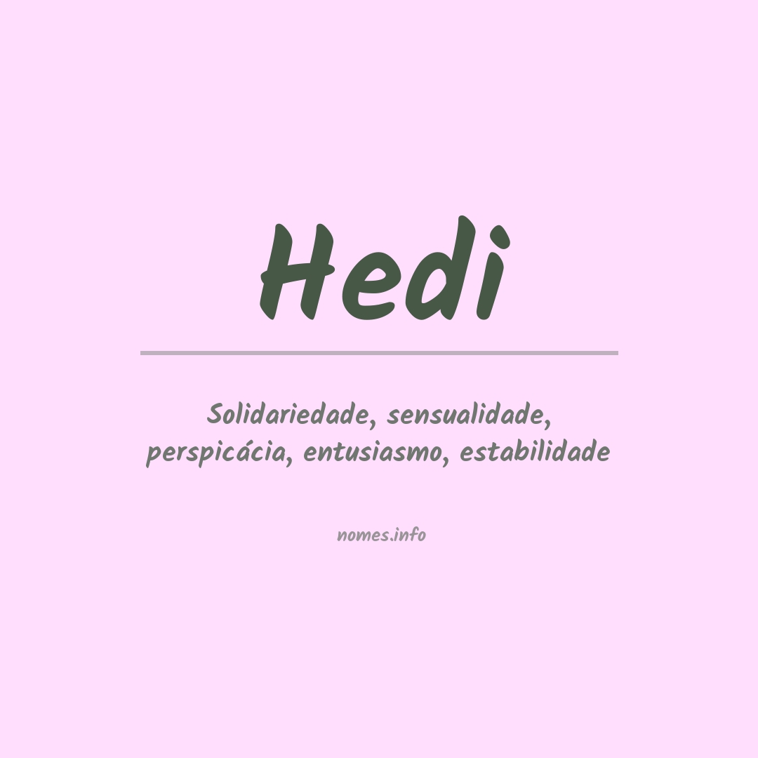 Significado do nome Hedi