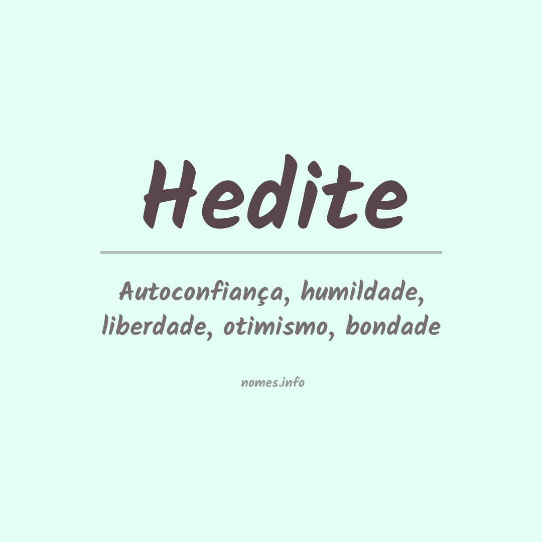 Significado do nome Hedite