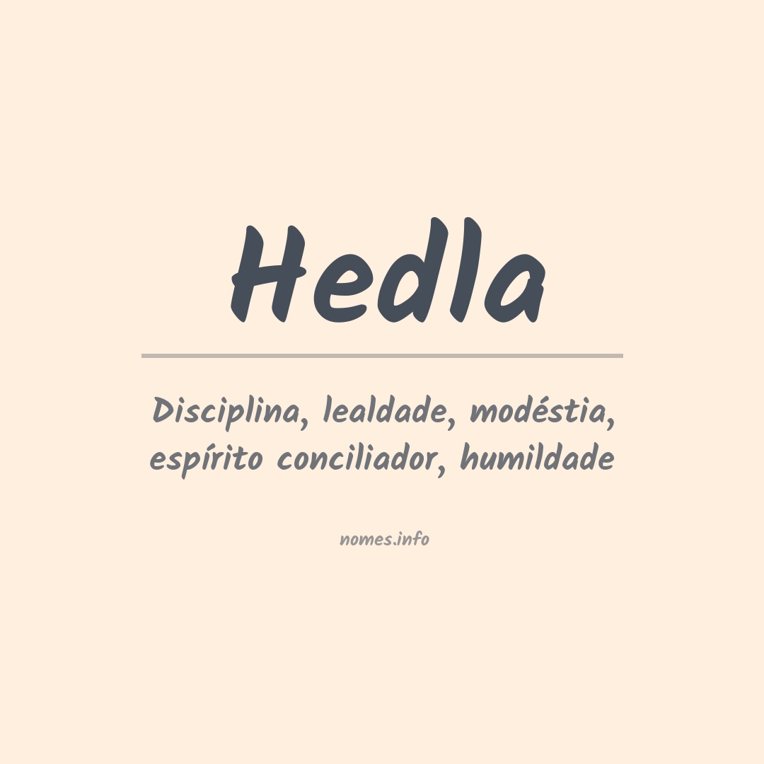 Significado do nome Hedla