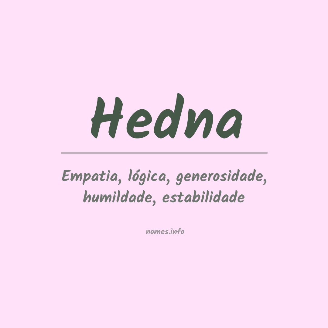 Significado do nome Hedna
