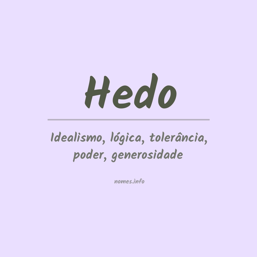 Significado do nome Hedo
