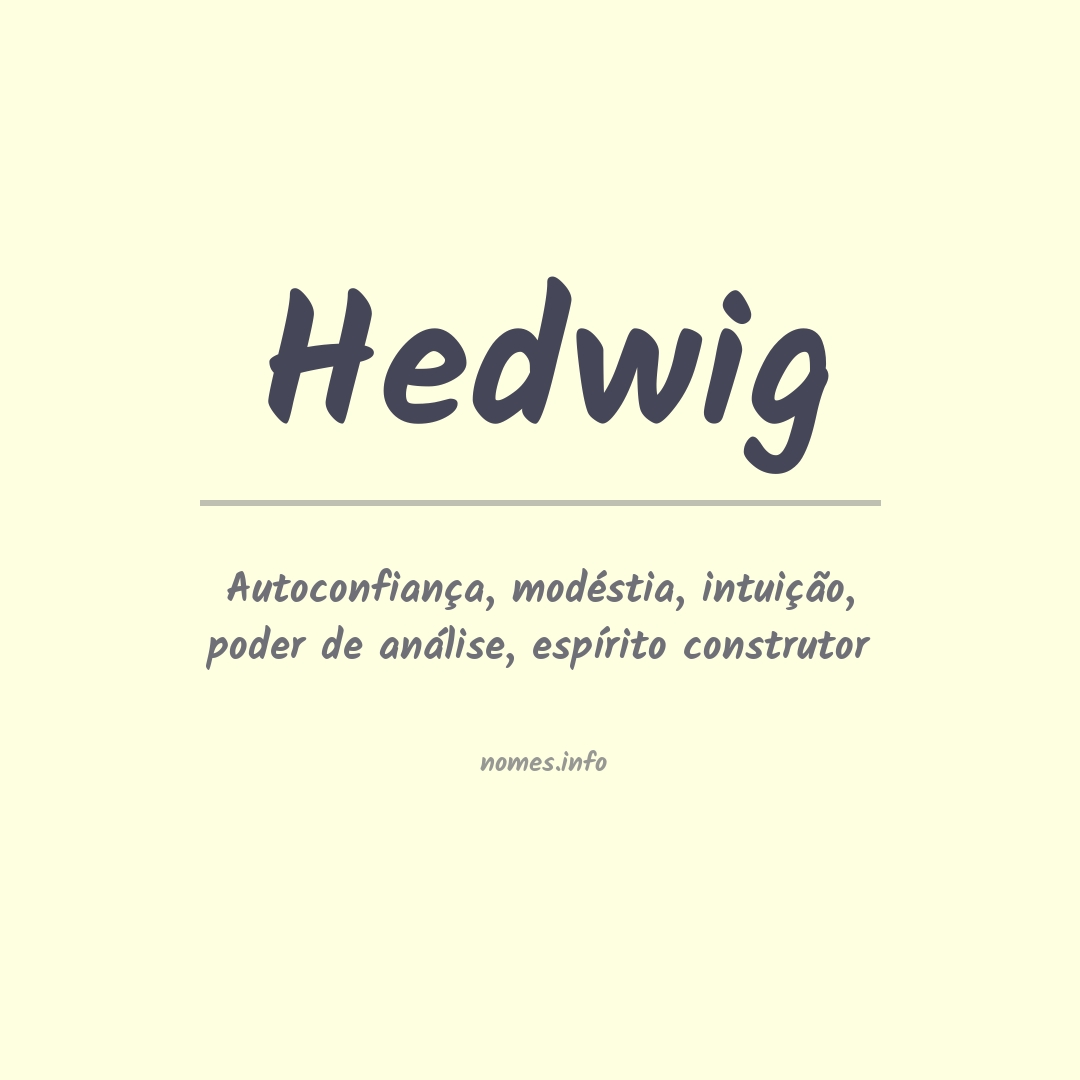Significado do nome Hedwig
