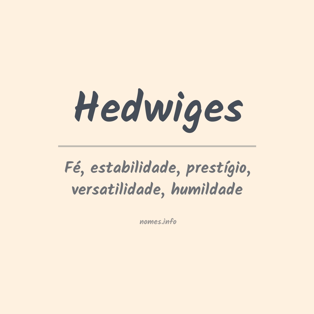 Significado do nome Hedwiges