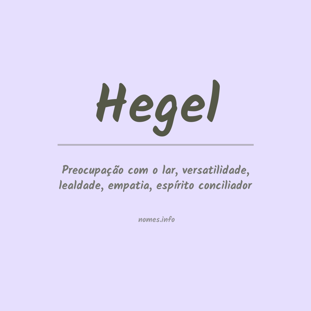 Significado do nome Hegel