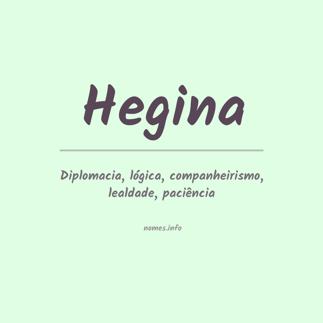 Significado do nome Hegina