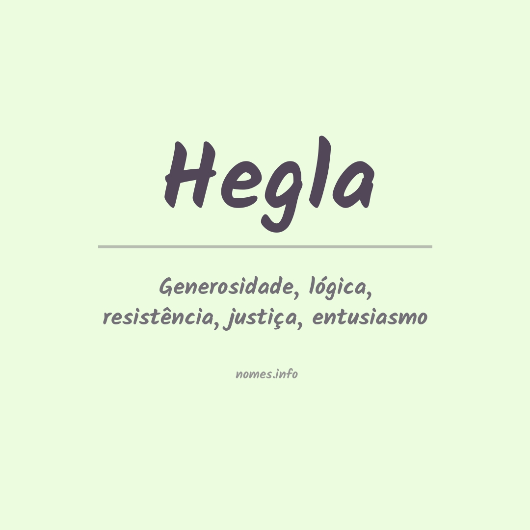 Significado do nome Hegla
