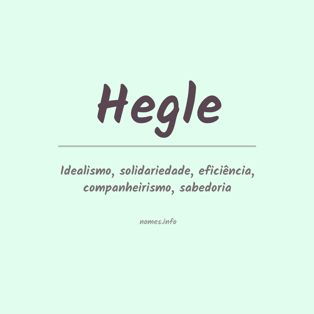 Significado do nome Hegle
