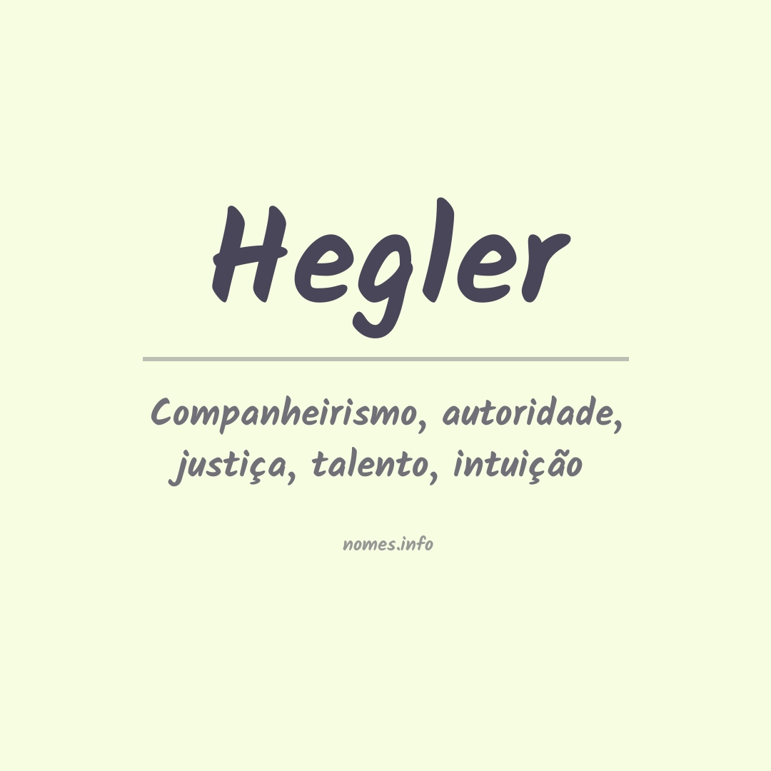 Significado do nome Hegler