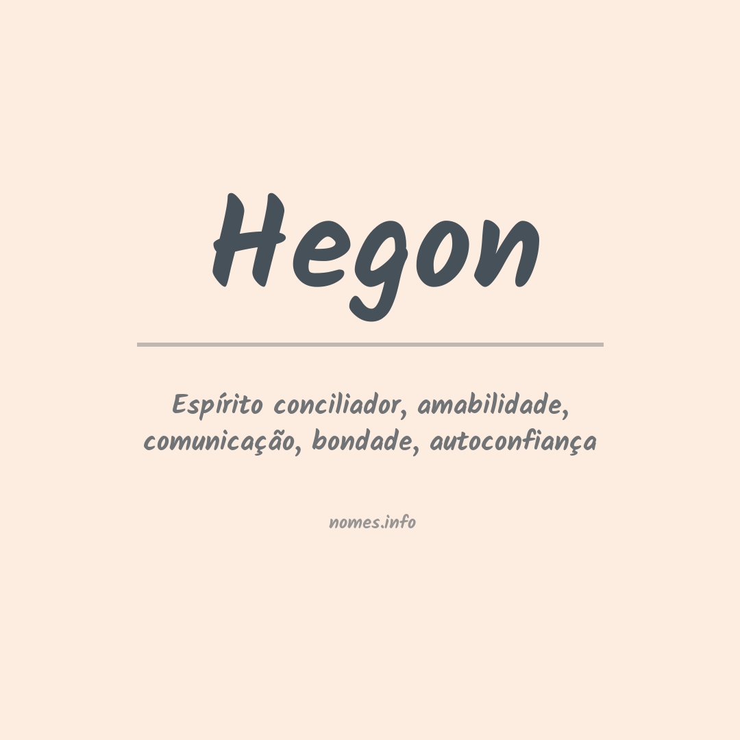 Significado do nome Hegon