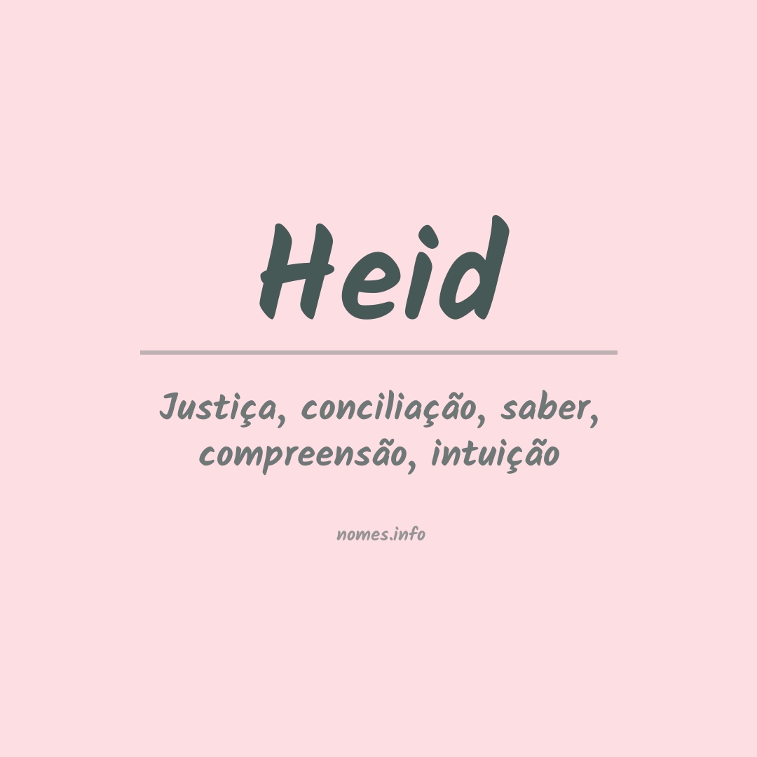 Significado do nome Heid