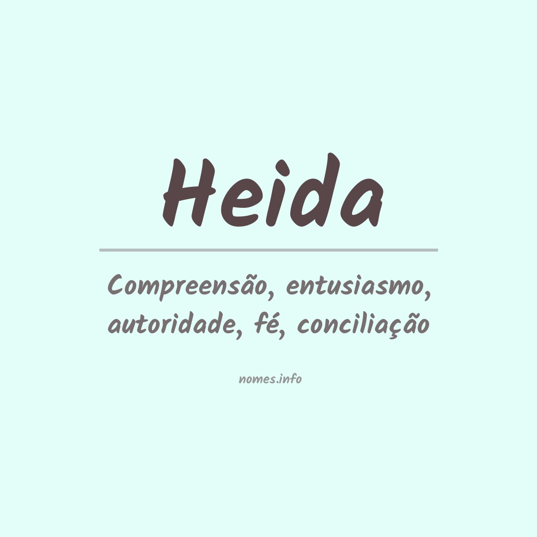 Significado do nome Heida