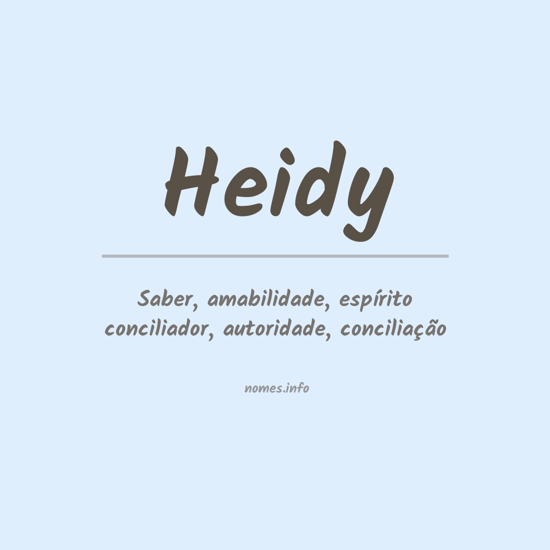 Significado do nome Heidy