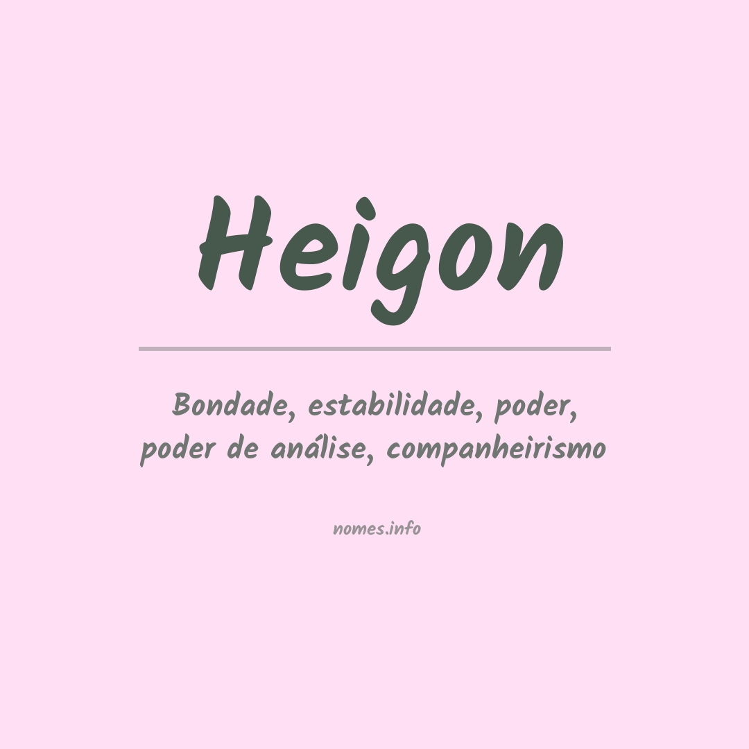 Significado do nome Heigon