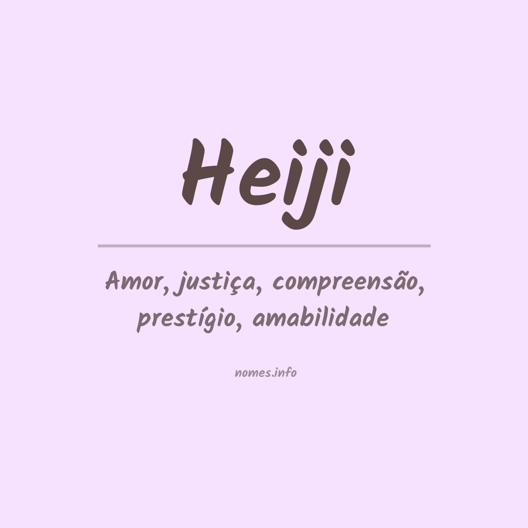 Significado do nome Heiji