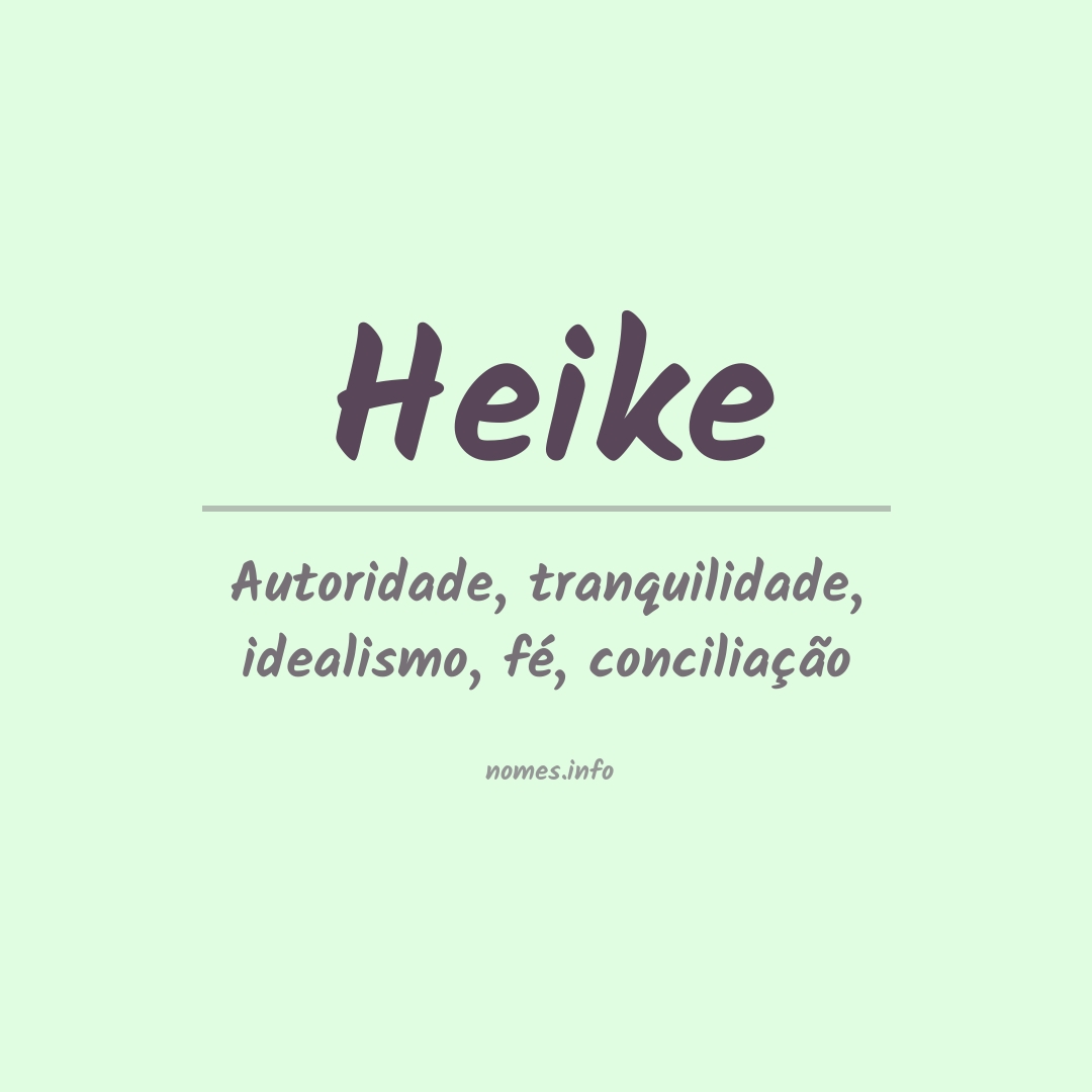 Significado do nome Heike