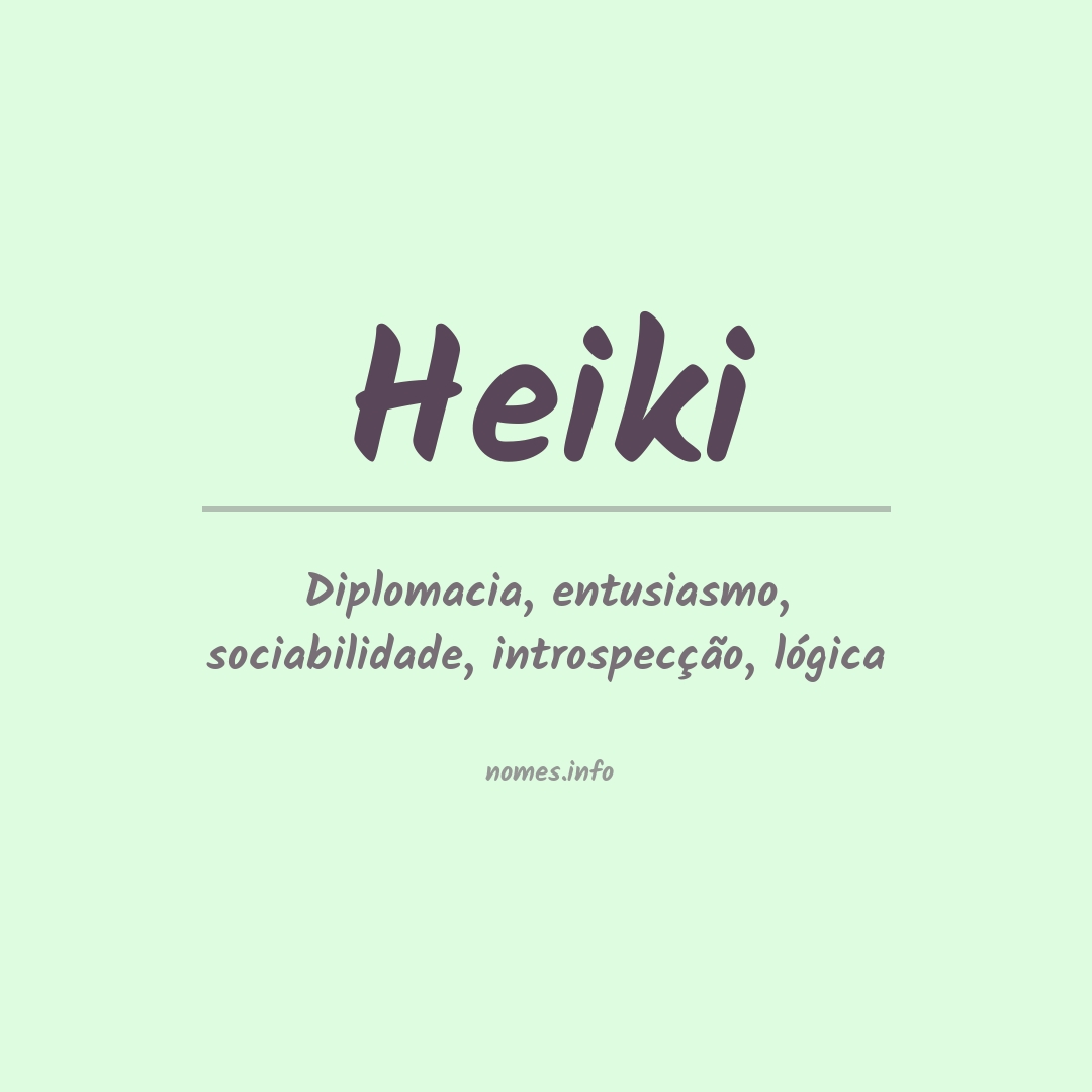 Significado do nome Heiki