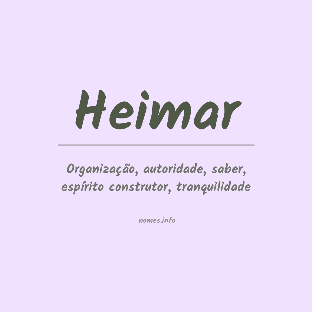 Significado do nome Heimar