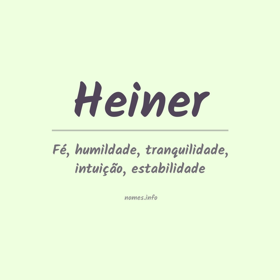 Significado do nome Heiner