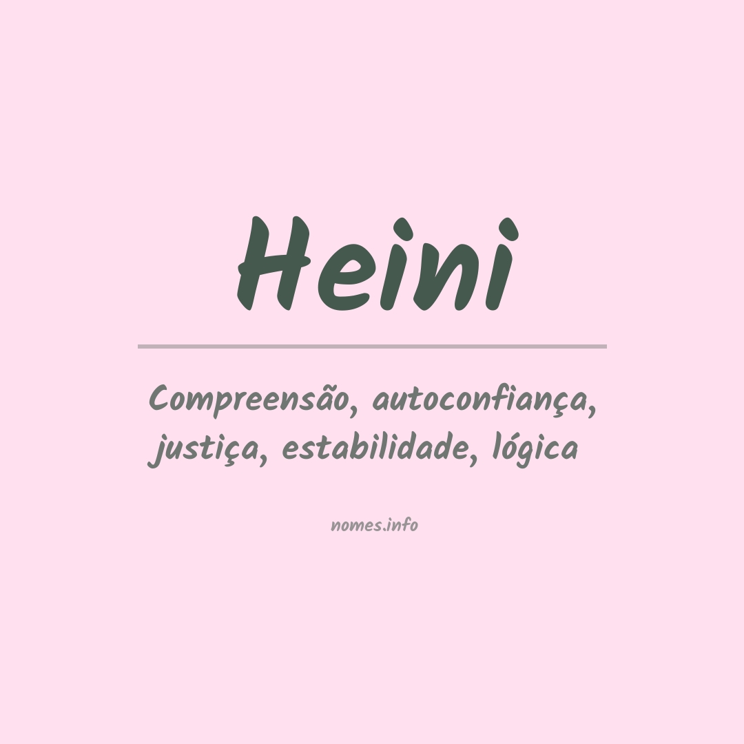 Significado do nome Heini