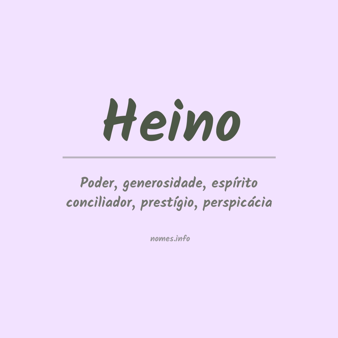 Significado do nome Heino