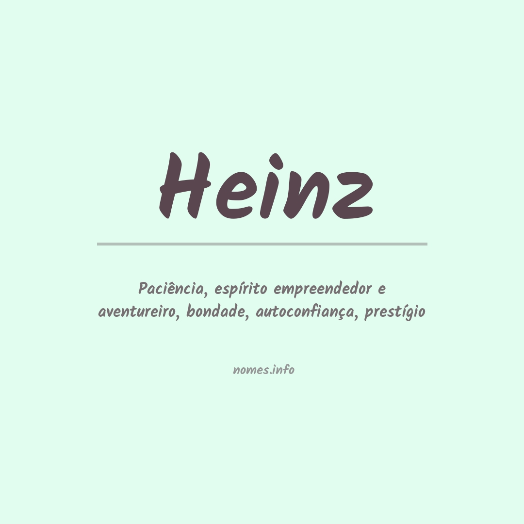 Significado do nome Heinz