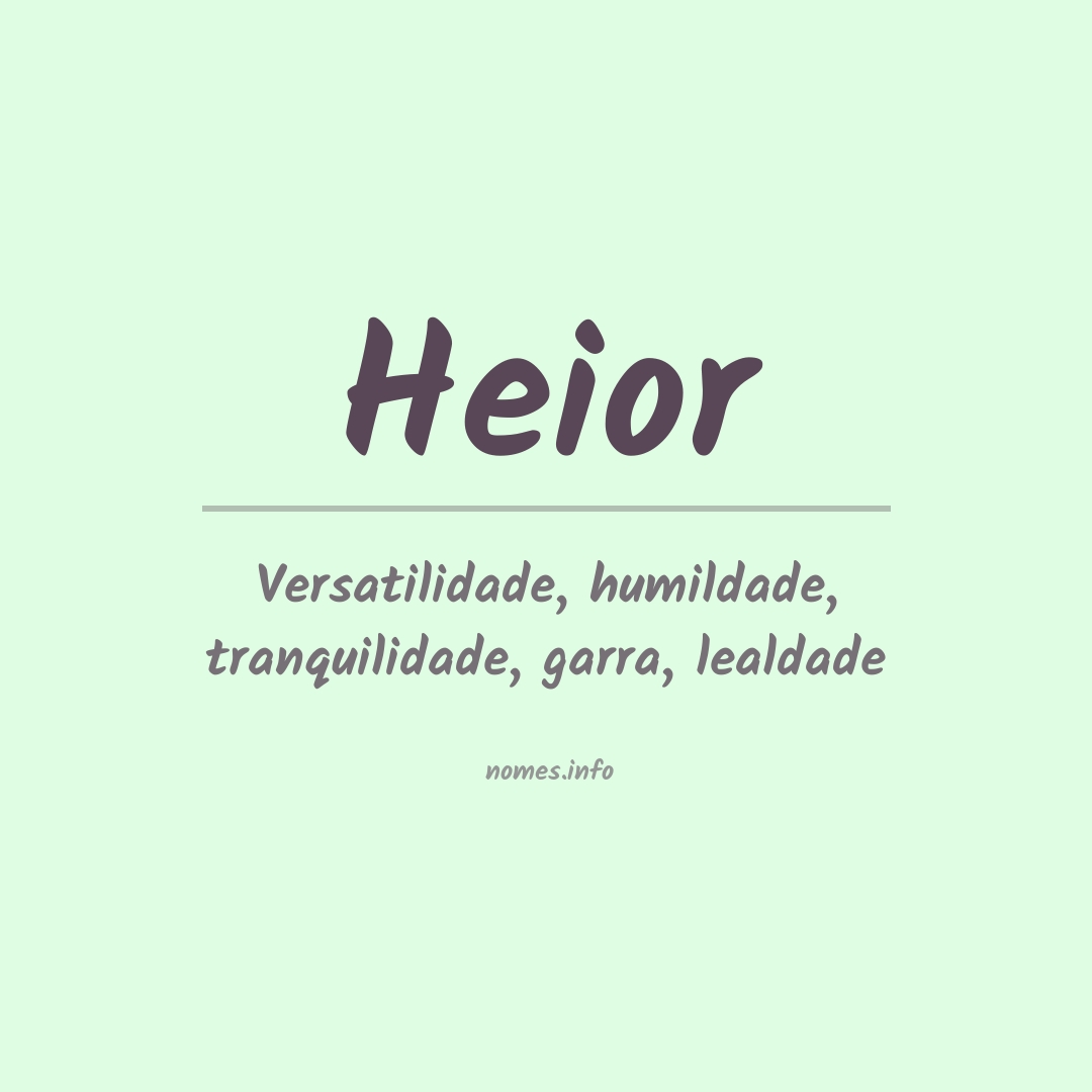 Significado do nome Heior