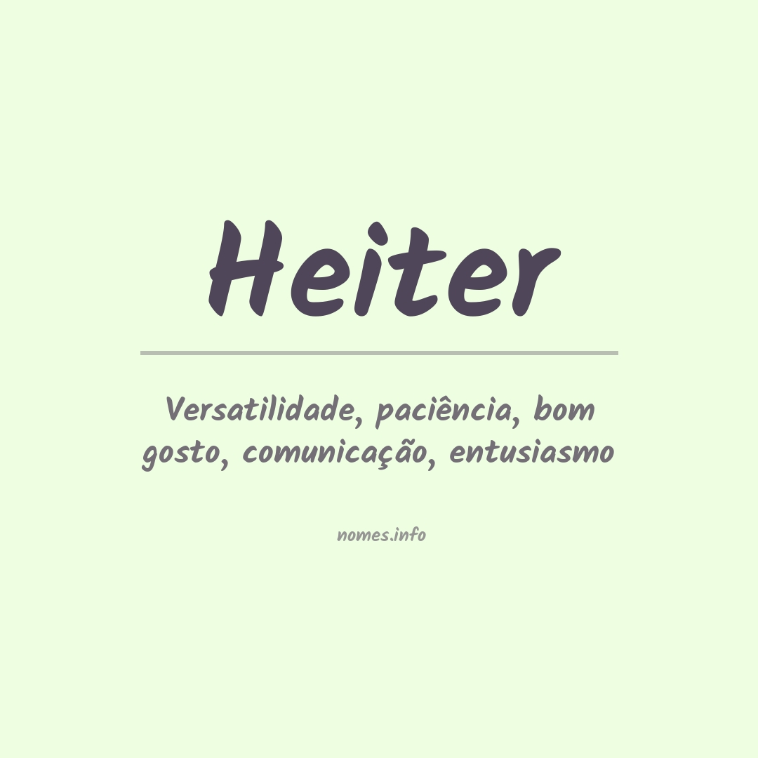 Significado do nome Heiter